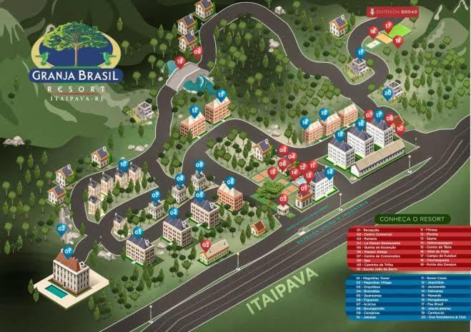 Maravilhoso Flat Em Itaipava Apartment Petropolis  Bagian luar foto